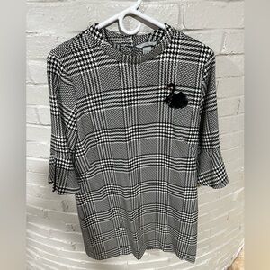 H&M Houndstooth Swan Dress size 12